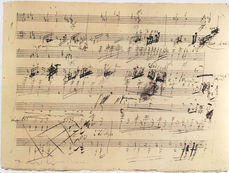 Une partition manuscrite de Beethoven